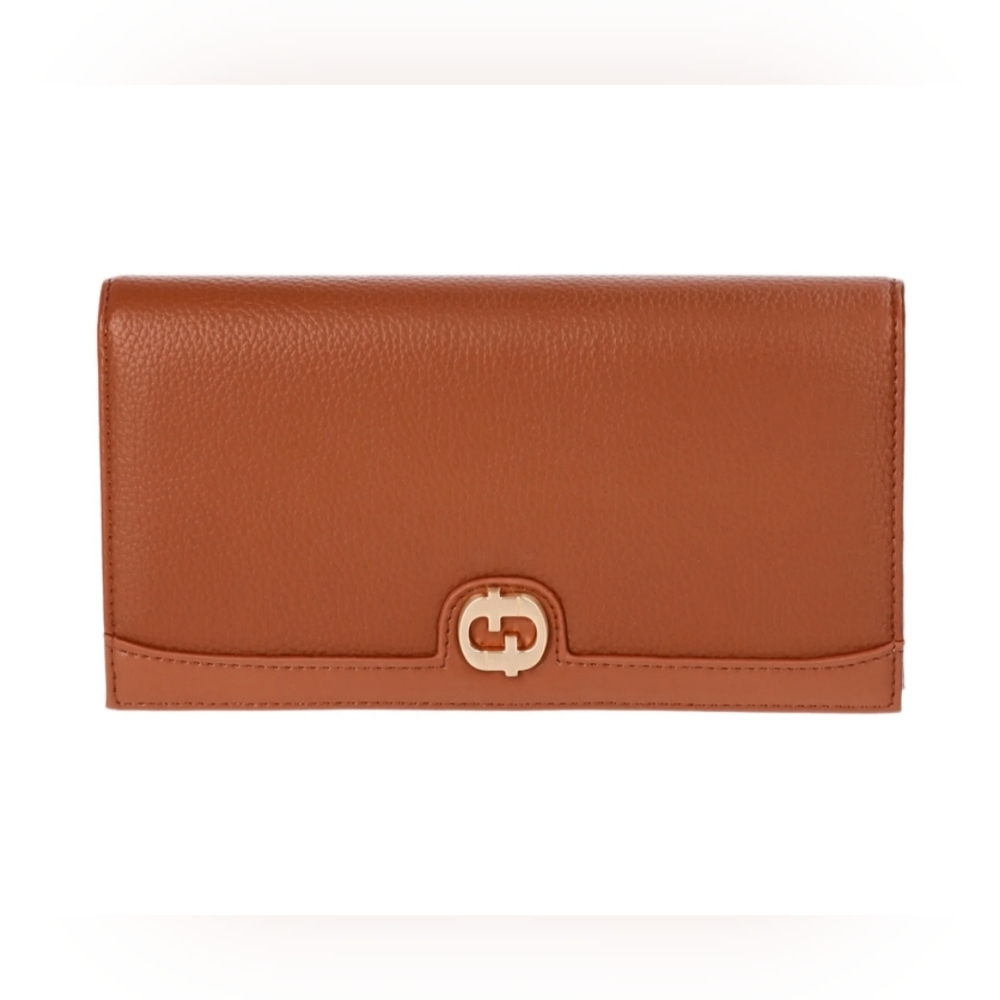 Time and Tru Women's Cora Bifold Wallet Cognac NWT
